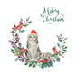 Ragamuffin Cat Christmas Card