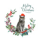 British Shorthair Cat Christmas Card