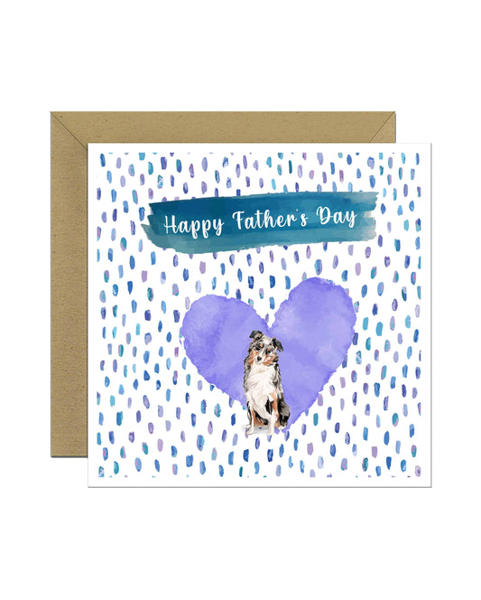 Australian Shepherd Dog Father's Day Card