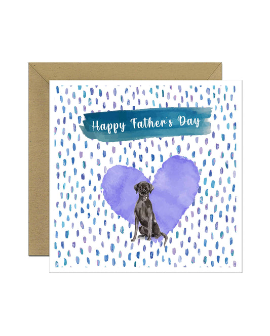 Black Labrador Dog Father's Day Card