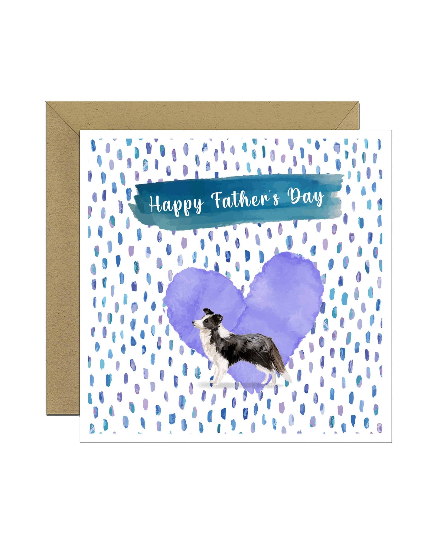 Border Collie Dog Father's Day Card