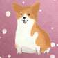 Corgi Rose Premium Cushion