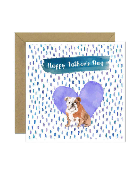 English Bulldog Father's Day Card