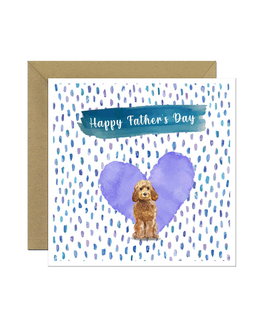 Golden Honey Cockapoo Dog Father's Day Card