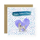 Grey Poodle Dog Father's Day Card