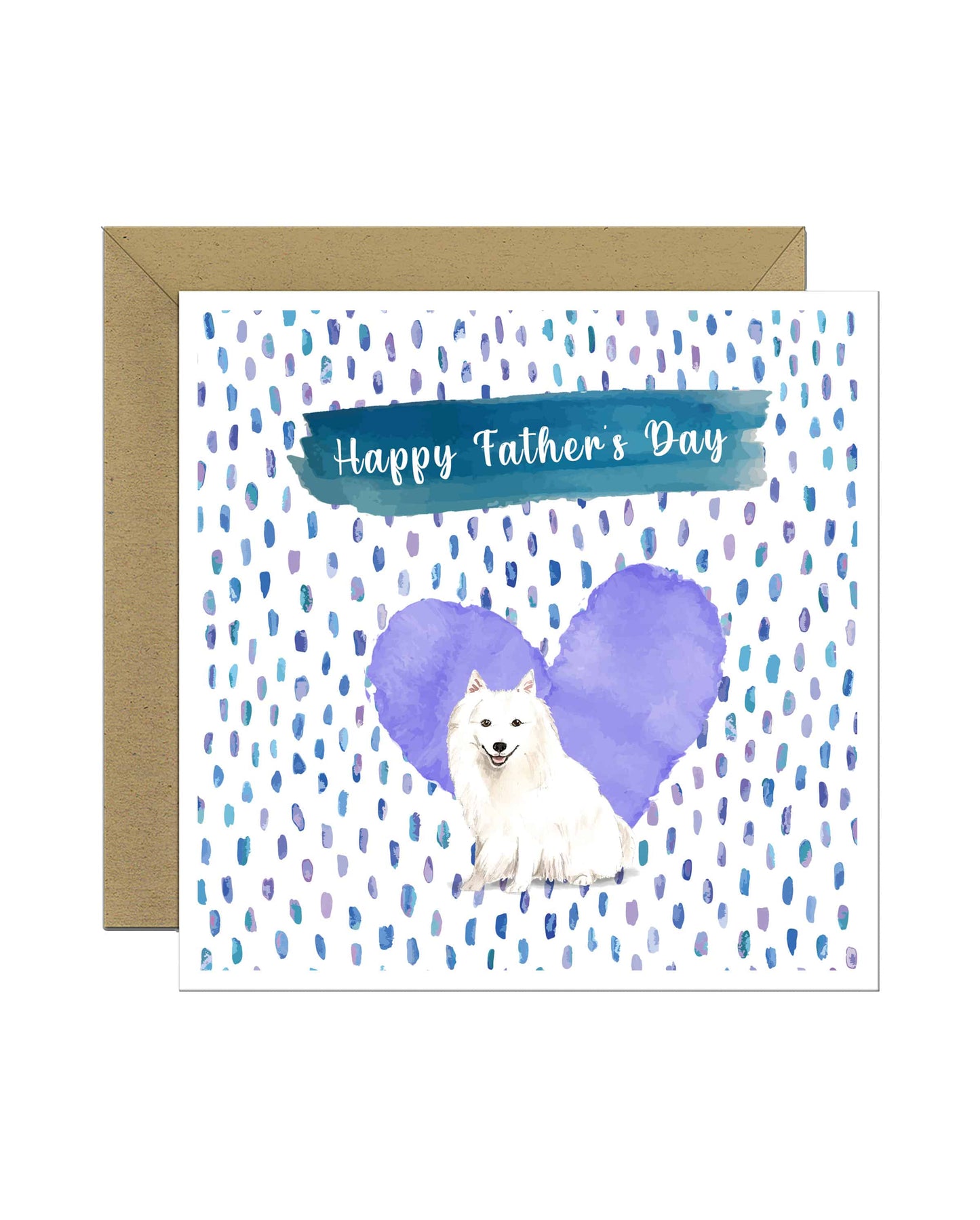 Japanese Spitz Dog Father's Day Card