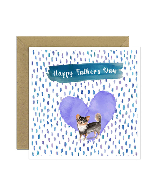 Long Haired Chihuahua Dog Father's Day Card