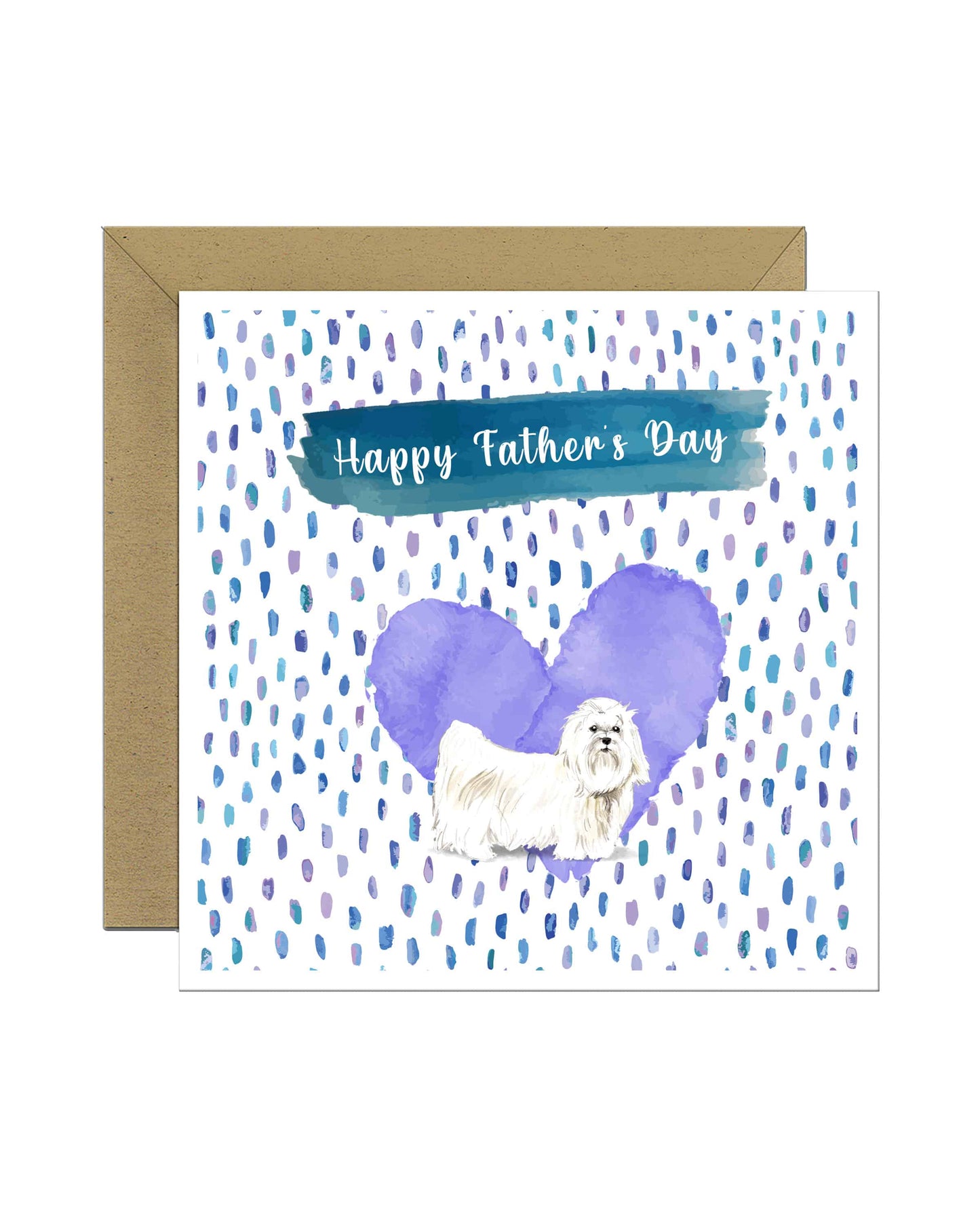 Maltese Dog Father's Day Card