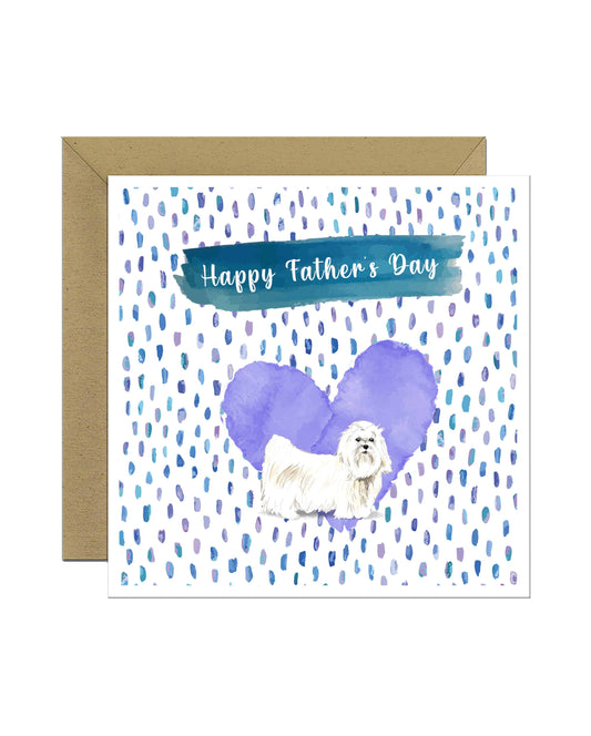 Maltese Dog Father's Day Card