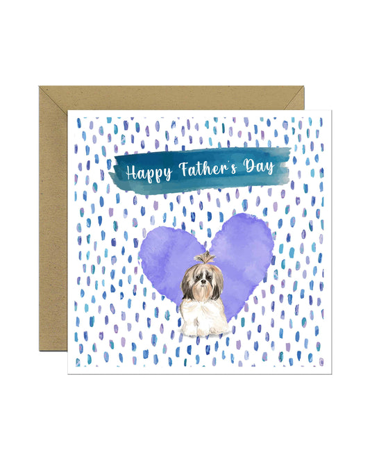 Shih Tzu Long Hair Dog Father's Day Card