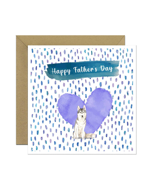 Siberian Husky Dog Father's Day Card