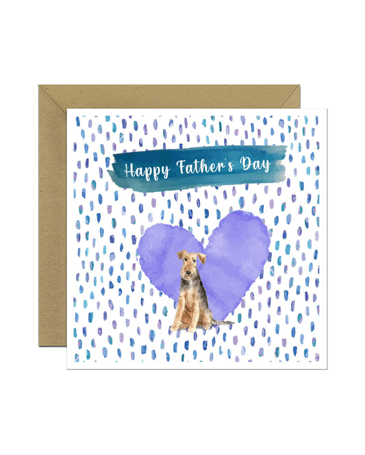 Welsh Terrier Dog Father's Day Card