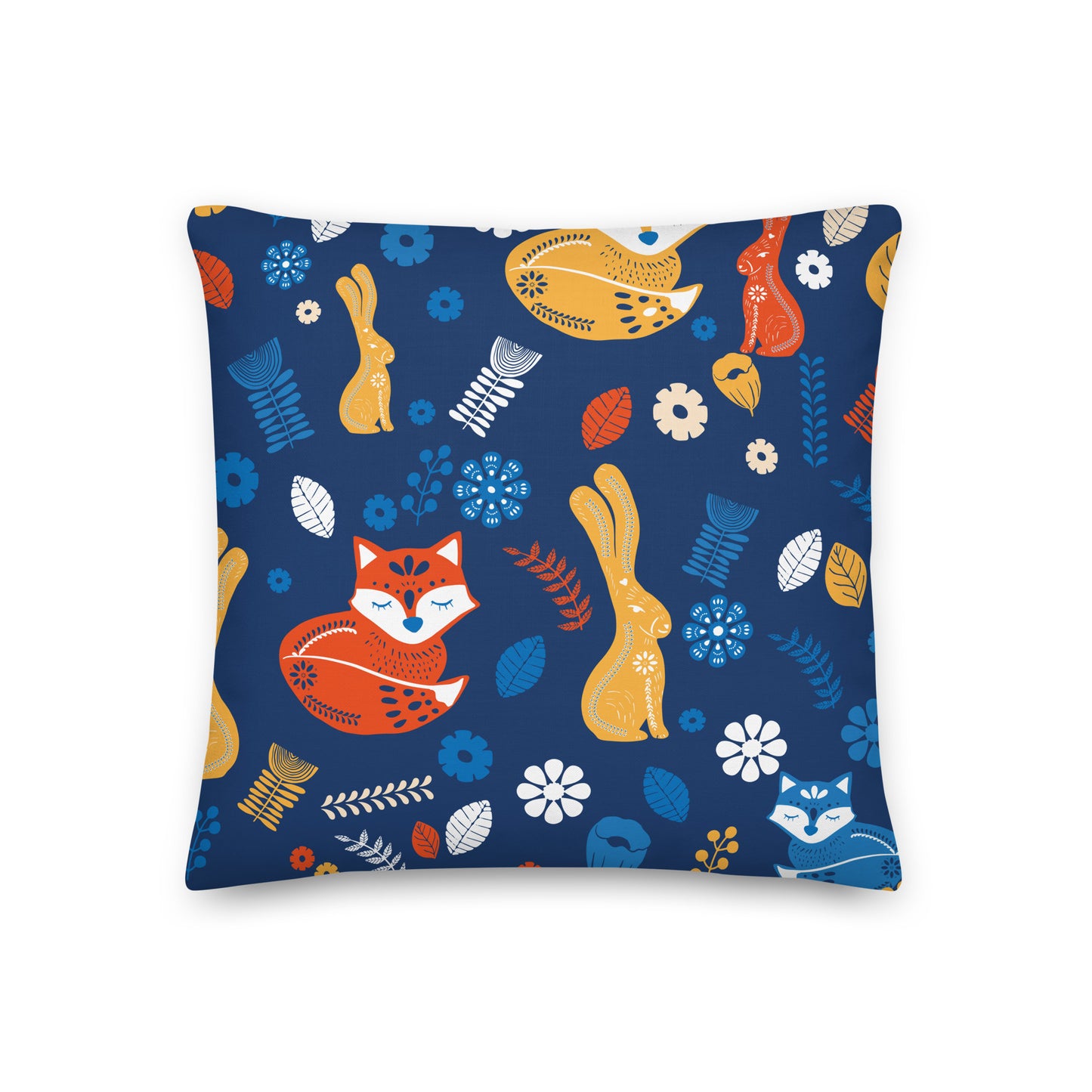 Nordic Fox & Rabbit Premium Cushion