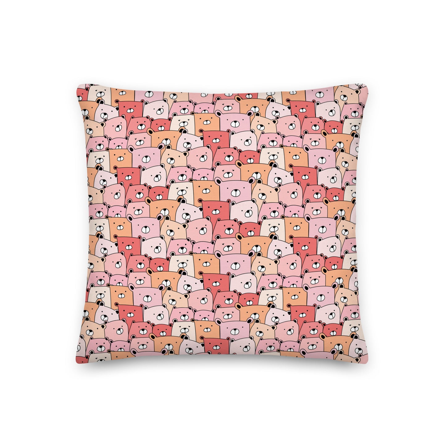 Pink Tone Bears Premium Pillow