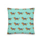 Turquoise Dachshund  Premium Pillow