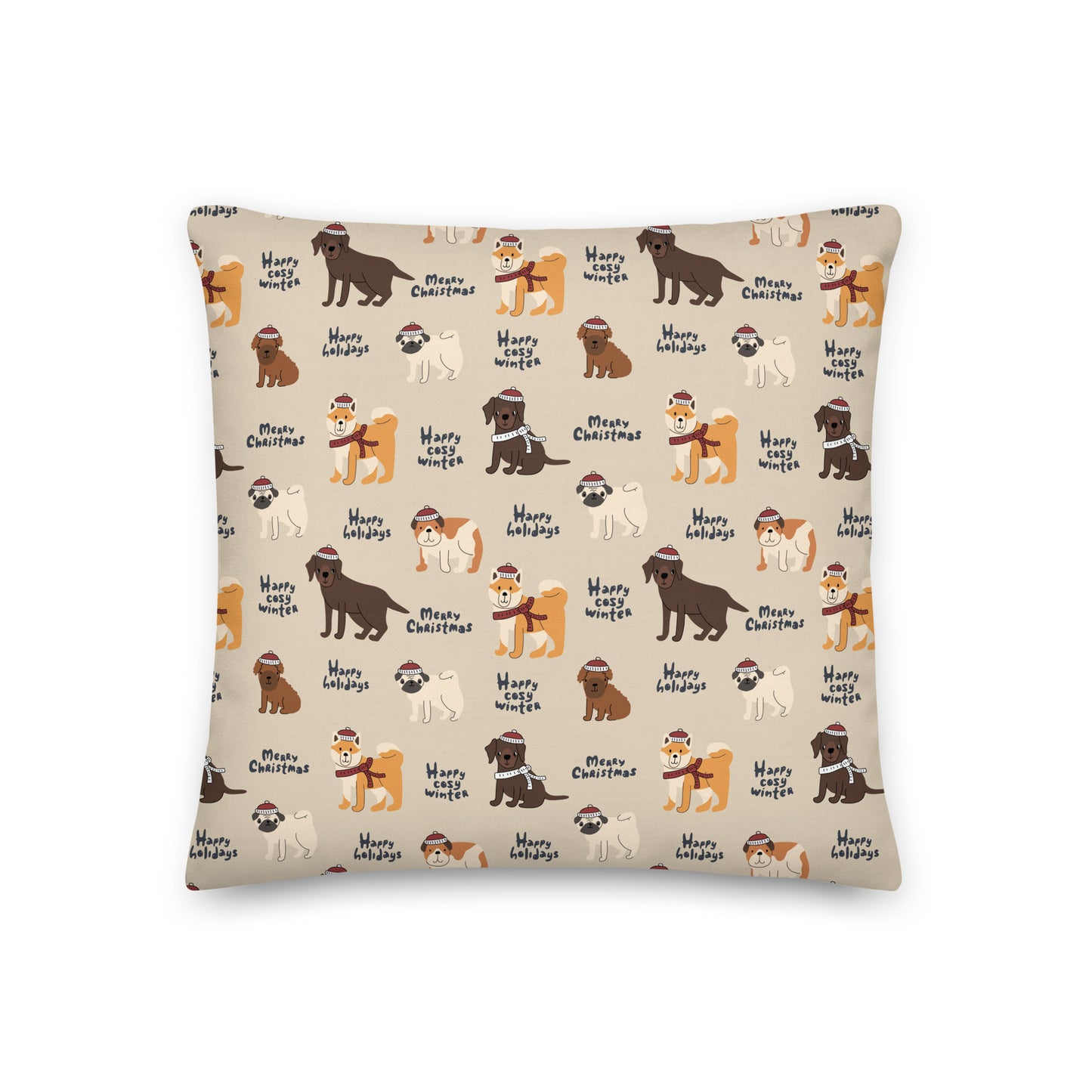 Winter Dogs Premium Pillow