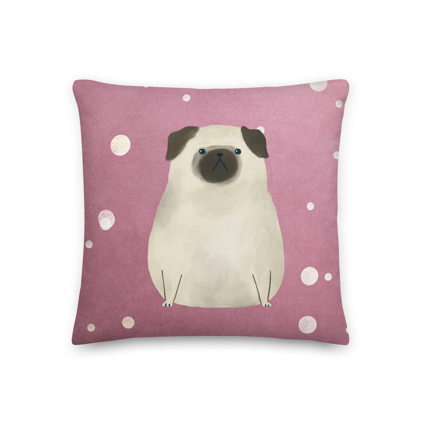 Pug Rose Premium Cushion