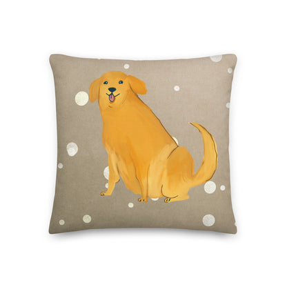 Golden Retriever Autumn Premium Cushion