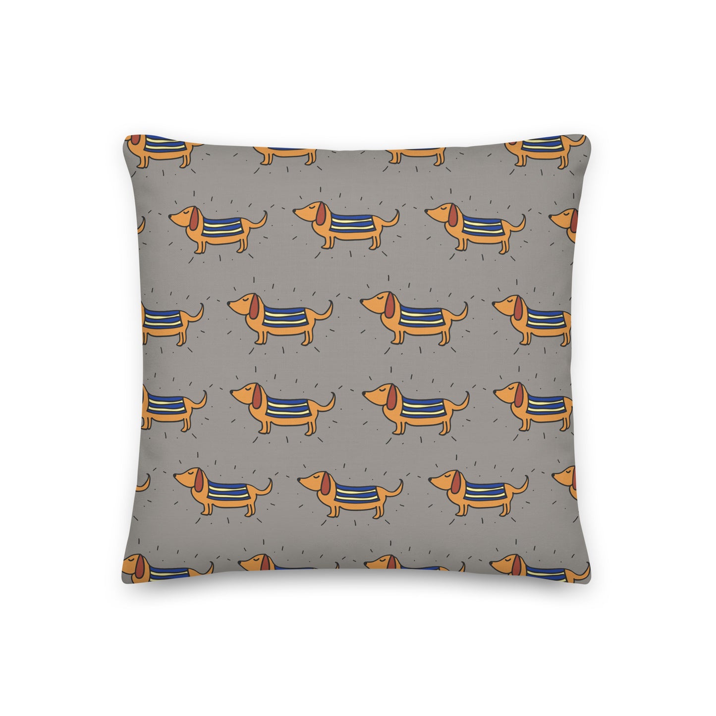 Grey Dachshund Premium Pillow