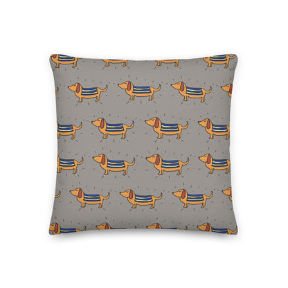 Grey Dachshund Premium Pillow