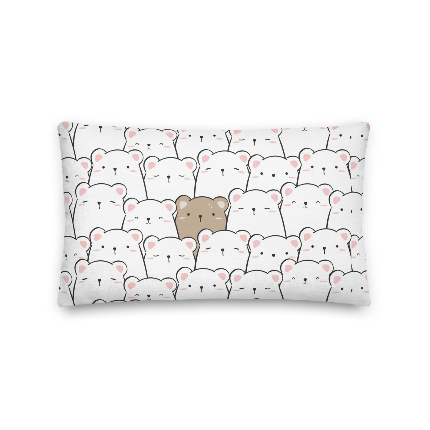 White Bears Brown Bear Premium Pillow