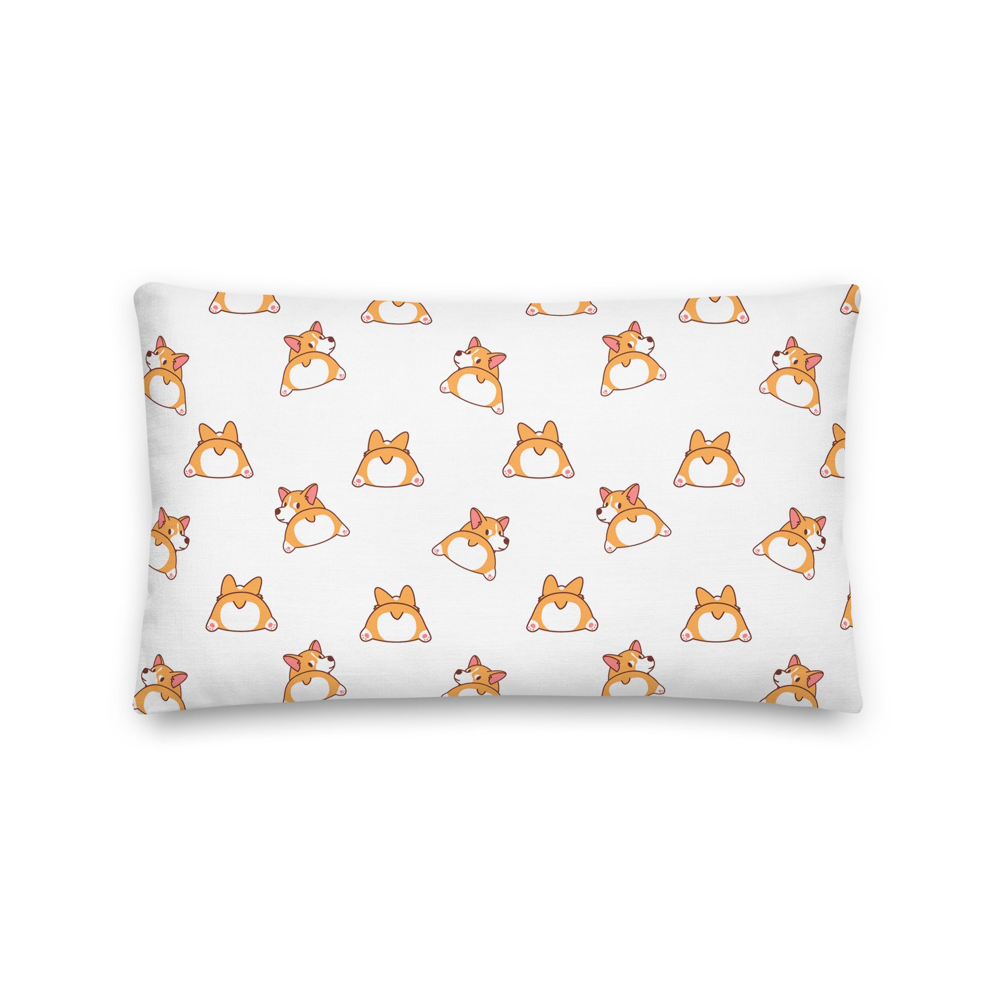 aquacorg : But First, Corgi Butt Premium Pillow