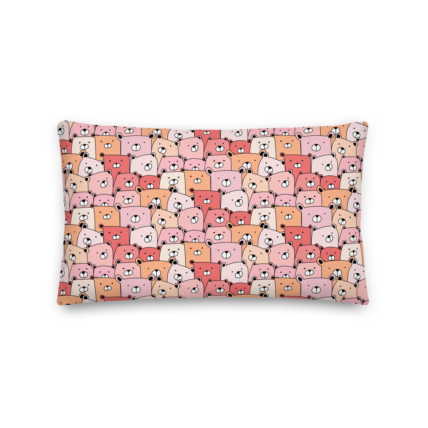 Pink Tone Bears Premium Pillow