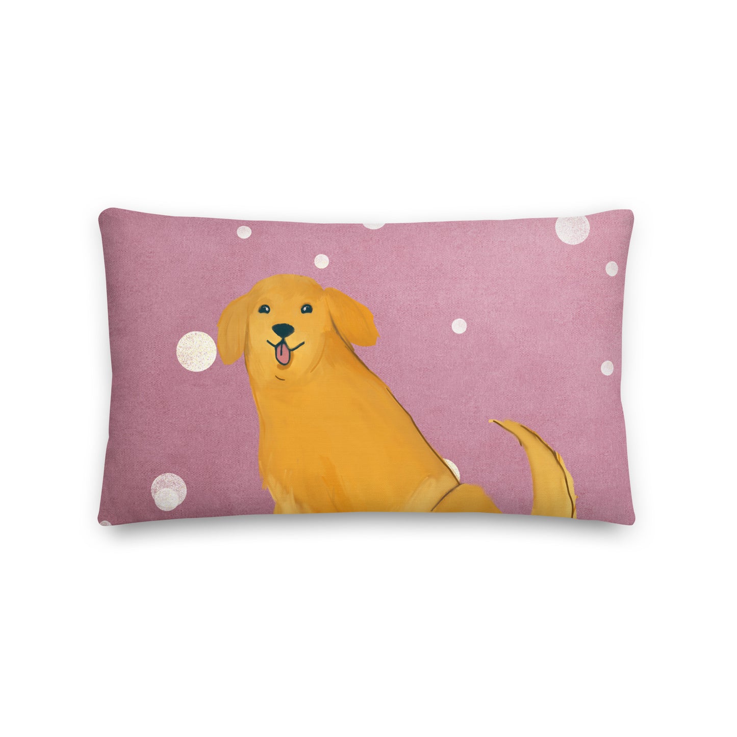 Golden Retriever Rose Premium Cushion