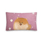 Pomeranian Rose Premium Cushion