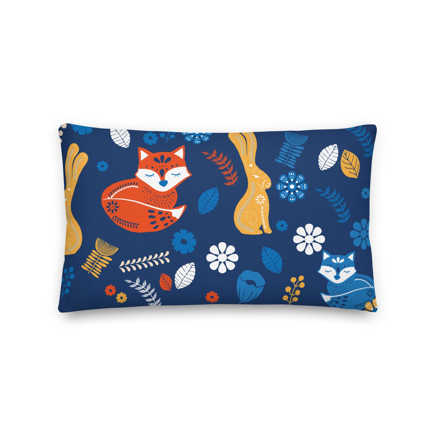 Nordic Fox & Rabbit Premium Cushion