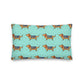 Turquoise Dachshund  Premium Pillow