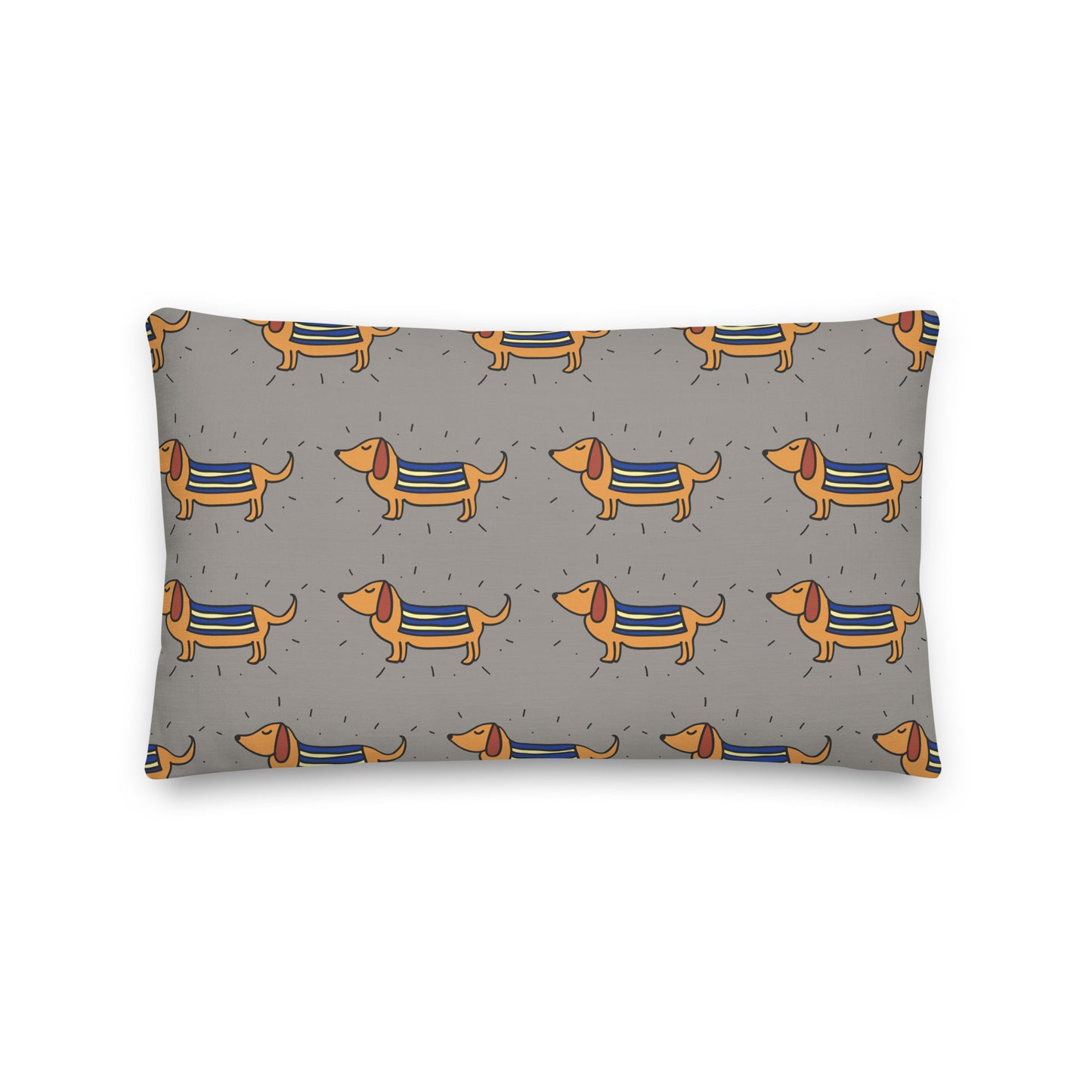 Grey Dachshund Premium Pillow