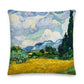 Wheat Field with Cypresses by Van Gogh Premium Pillow