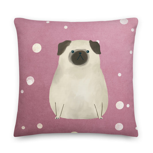 Pug Rose Premium Cushion