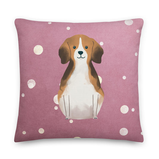 Beagle Rose Premium Cushion