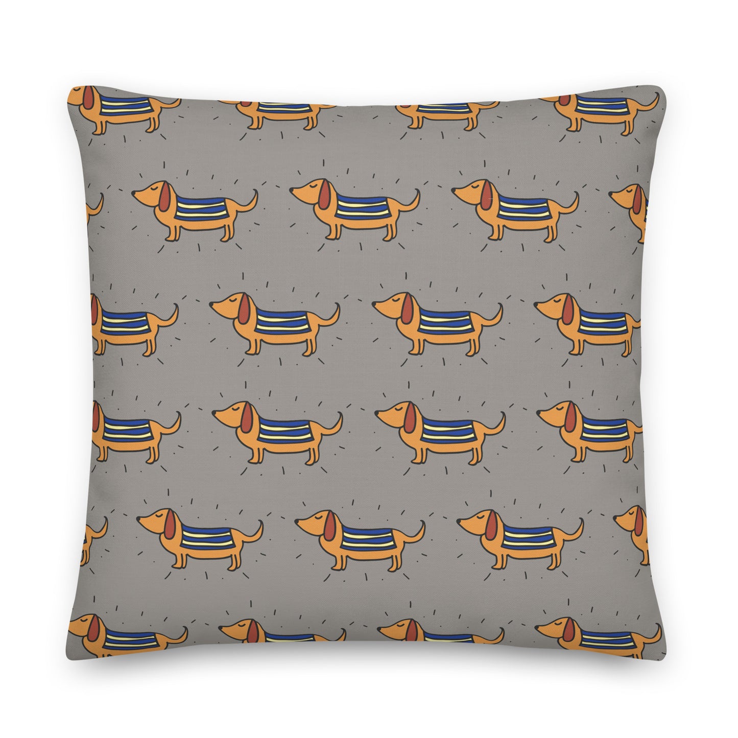 Grey Dachshund Premium Pillow