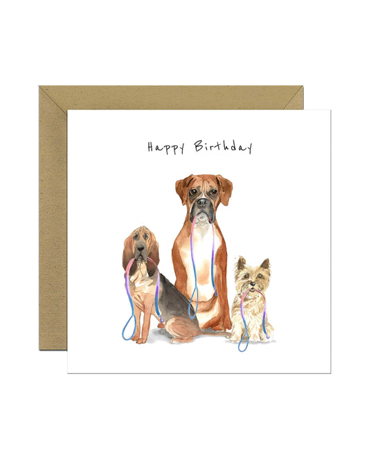 Bisexual Birthday Dog Card