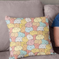 Pastel Cat Face Premium Pillow