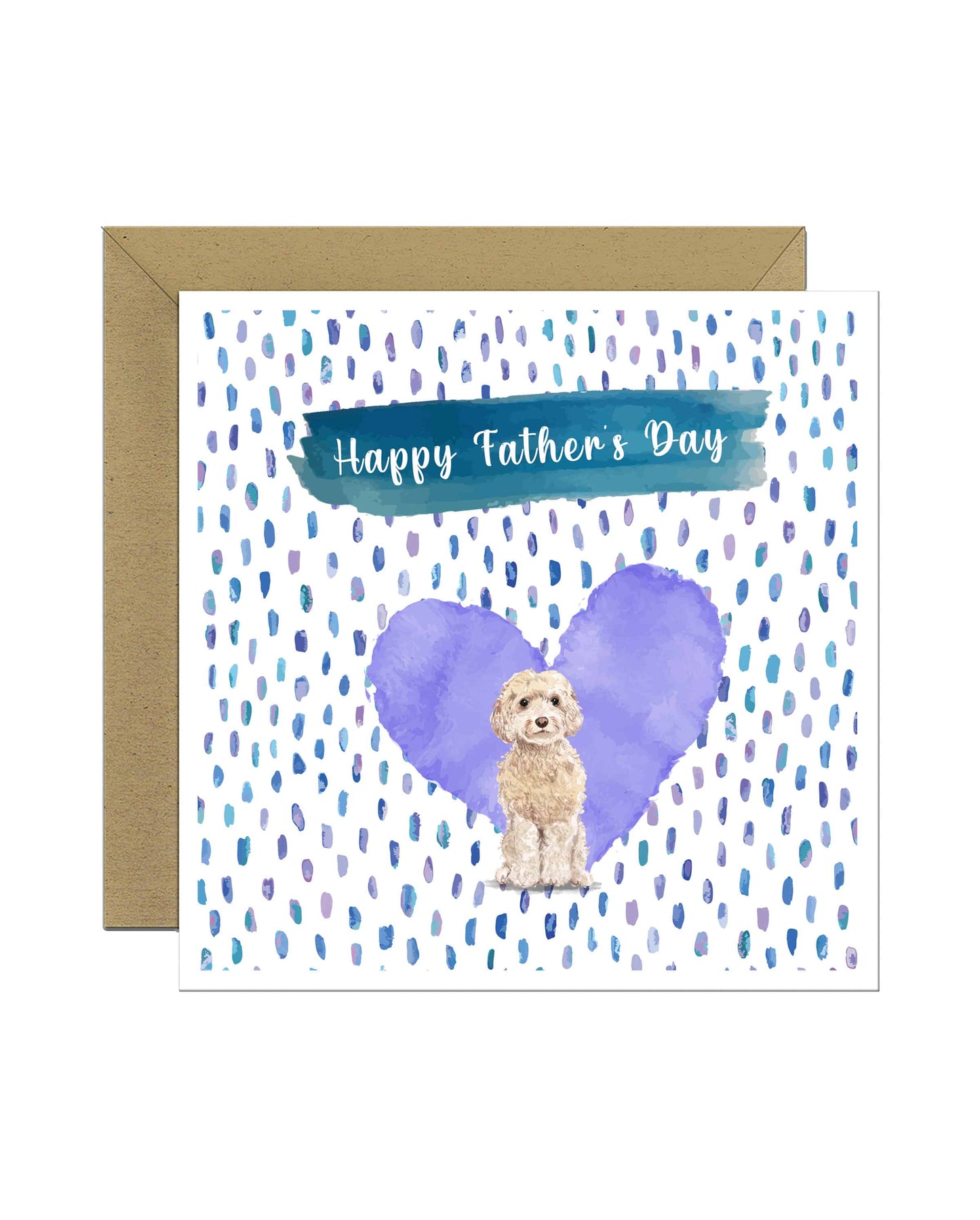 Champagne Cockapoo Dog Father's Day Card