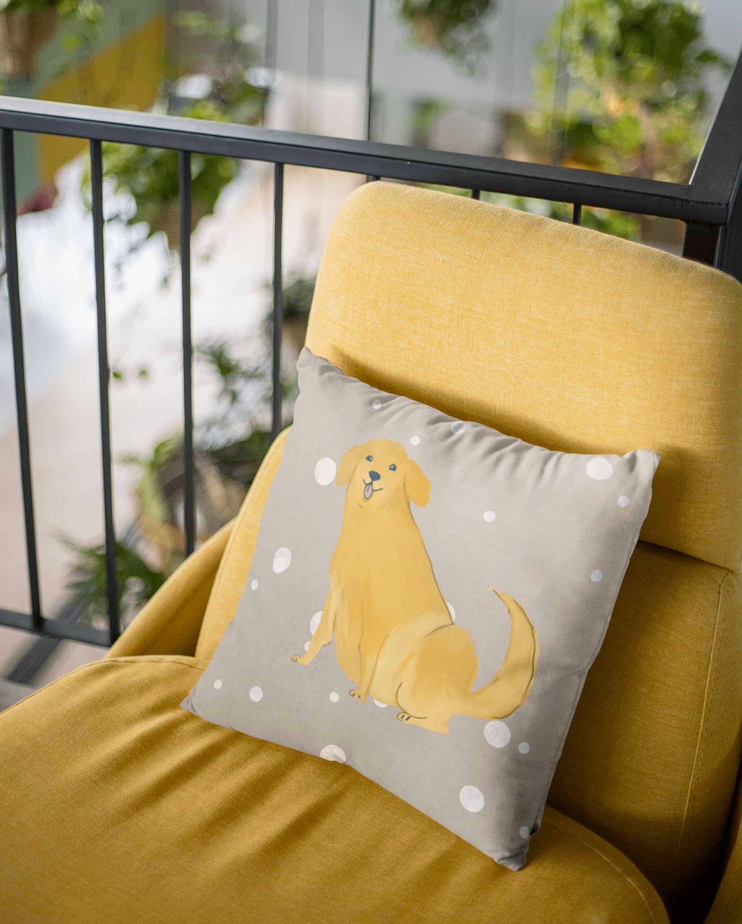 Golden Retriever Autumn Premium Cushion