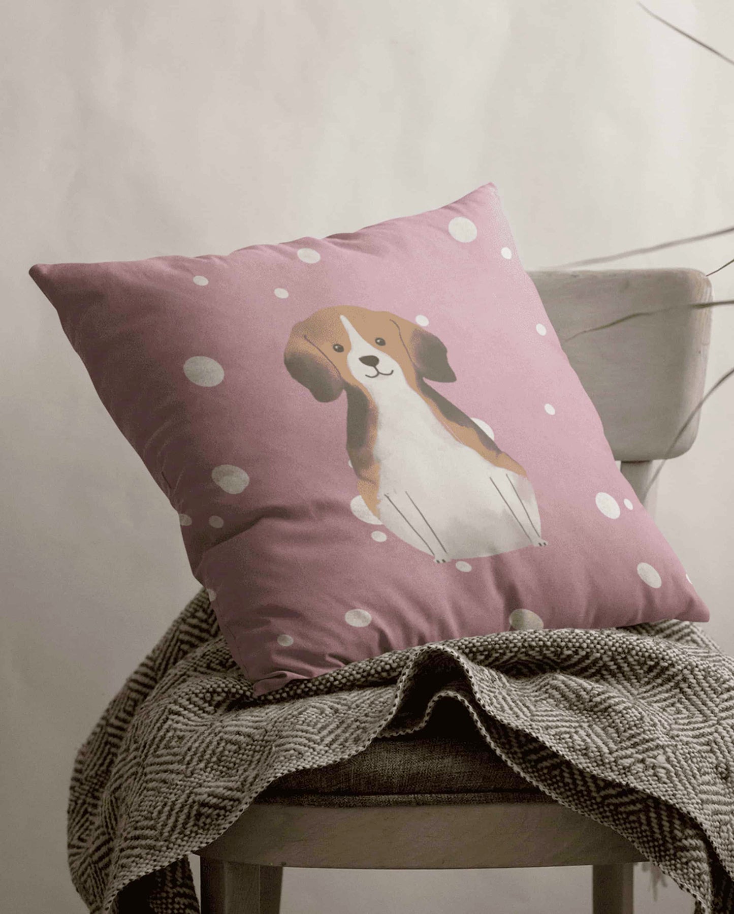 Beagle Rose Premium Cushion