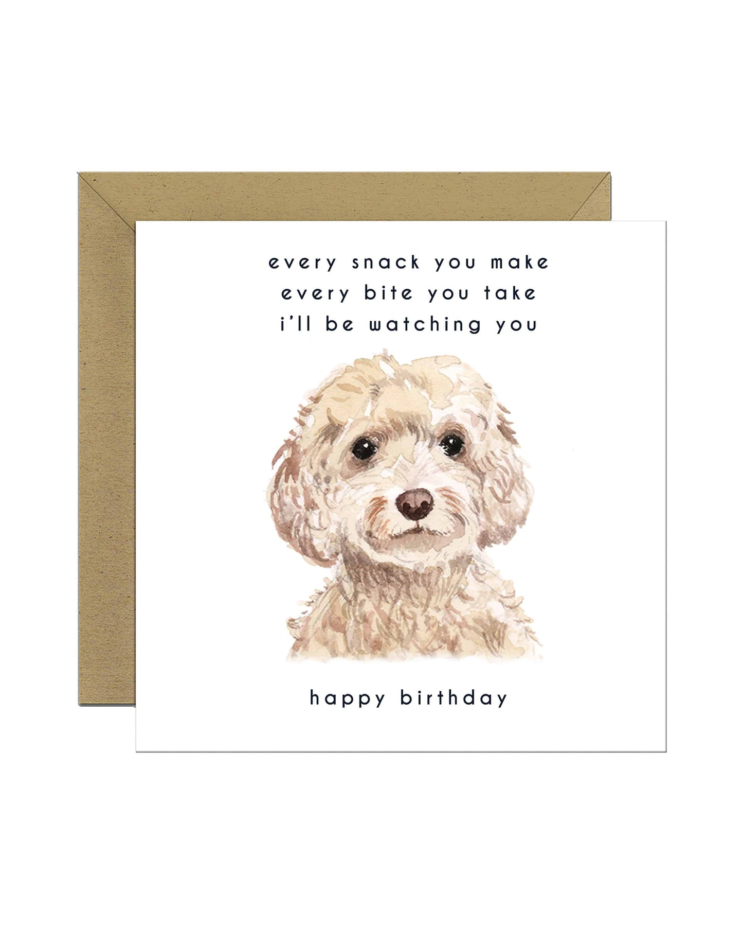 Every Bite You Take, Cockapoo Birthday Card