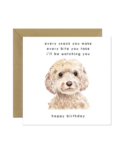 Every Bite You Take, Cockapoo Birthday Card