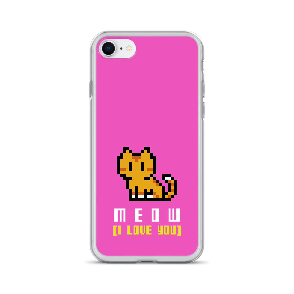 8 Bit Meow iPhone Case