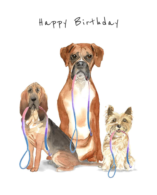 Bisexual Birthday Dog Card