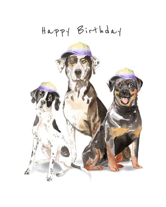 Non Binary Birthday Dog Card