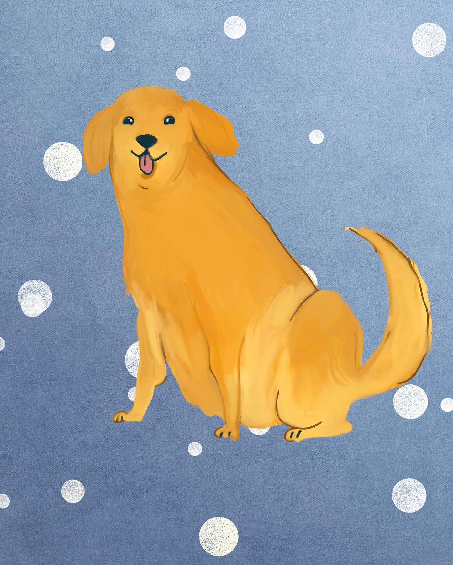 Golden Retriever Sky Premium Cushion