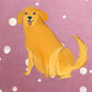 Golden Retriever Rose Premium Cushion