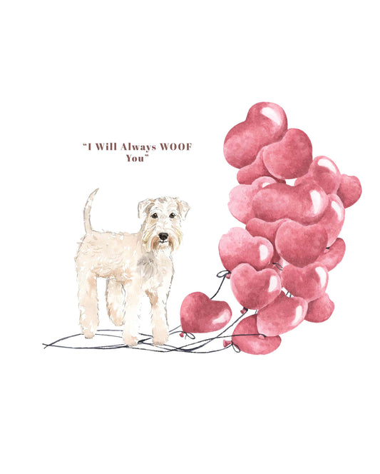 I will always WOOF You, Wheaten Terrier Valentine's Card