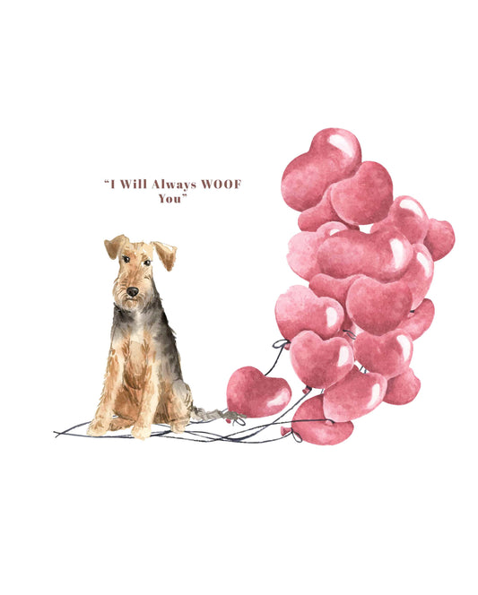 I will always WOOF You, Welsh Terrier Valentine's Card